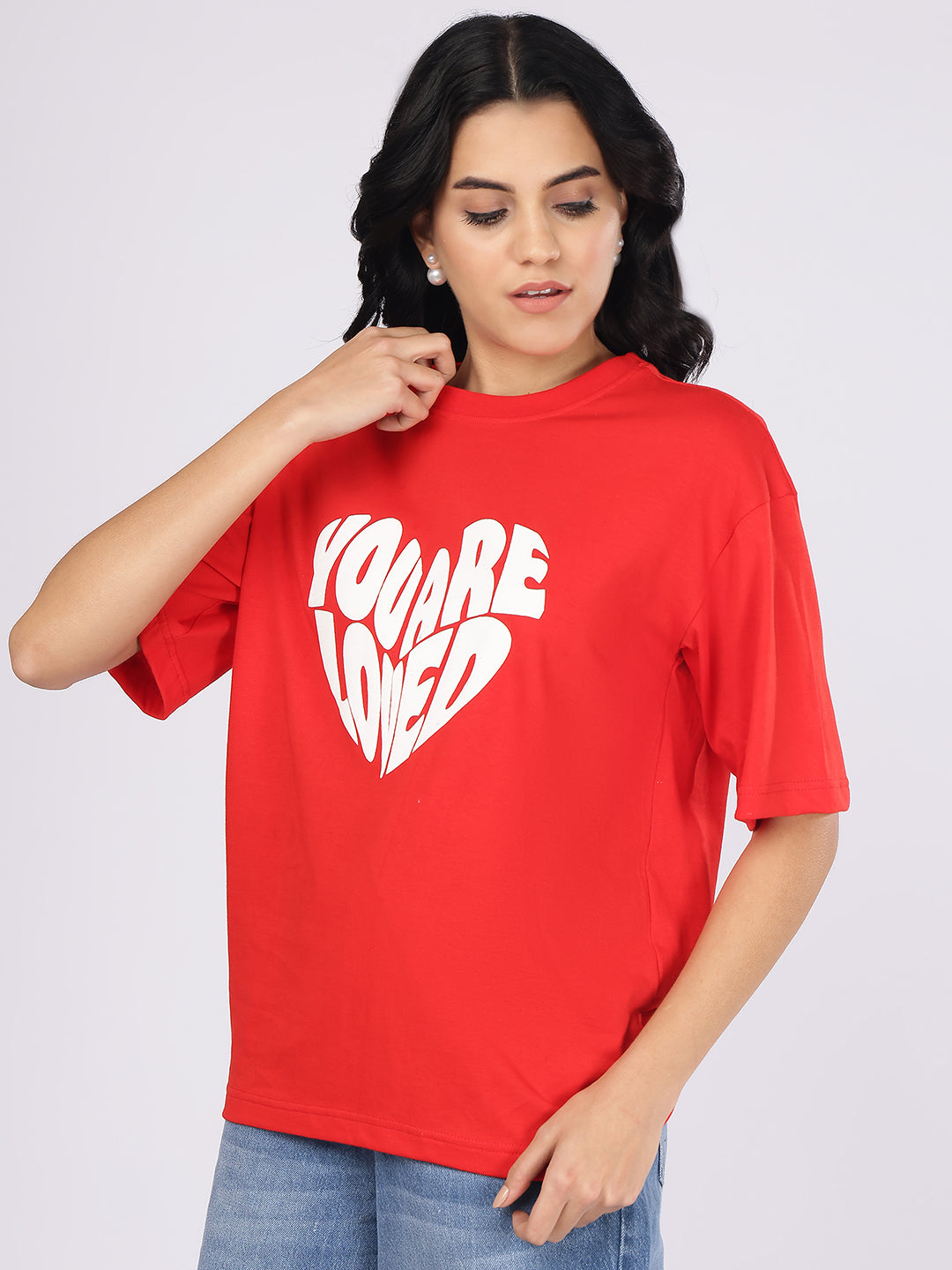 Dozer “You Are Loved” Heart Graphic Red T-Shirt