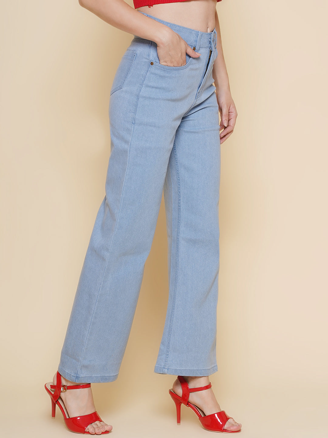 PUELLA Women’s High-Rise Straight Fit Jeans