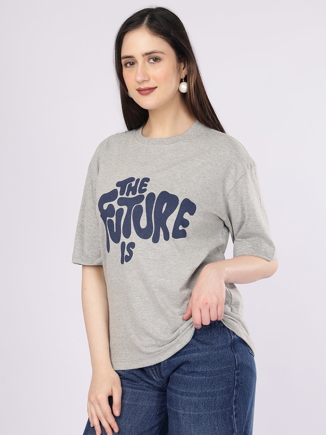 Dozer by Puella “The Future Is” Typography Grey T-Shirt