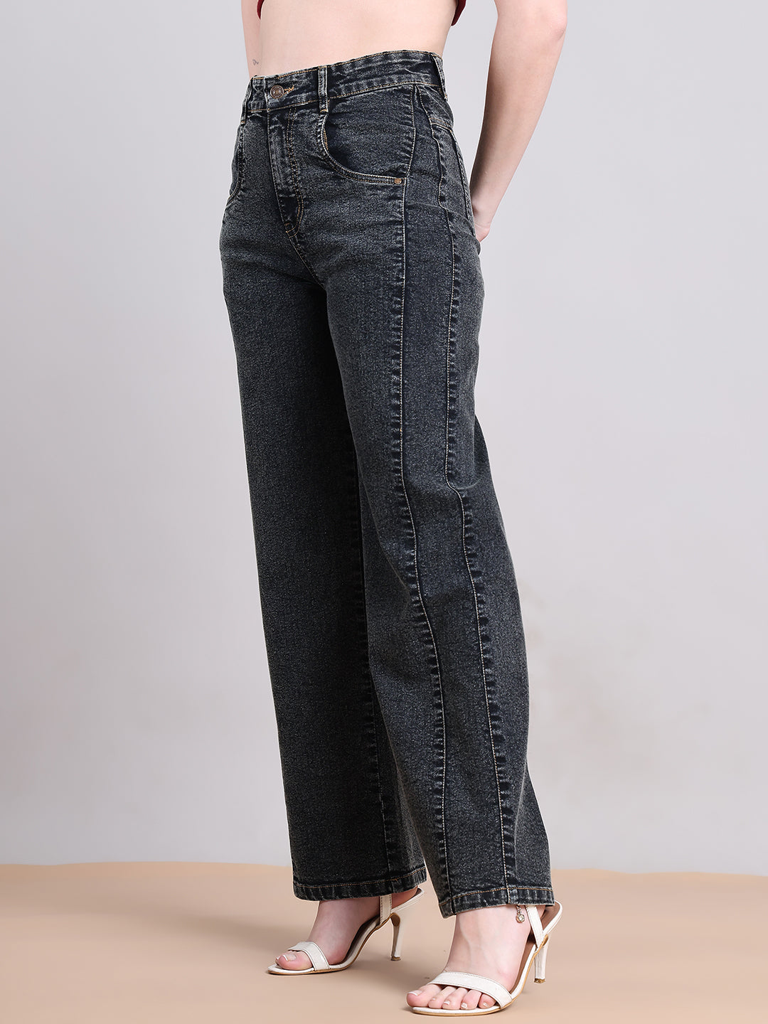 PUELLA Women Straight Fit High-Rise Stretchable Jeans