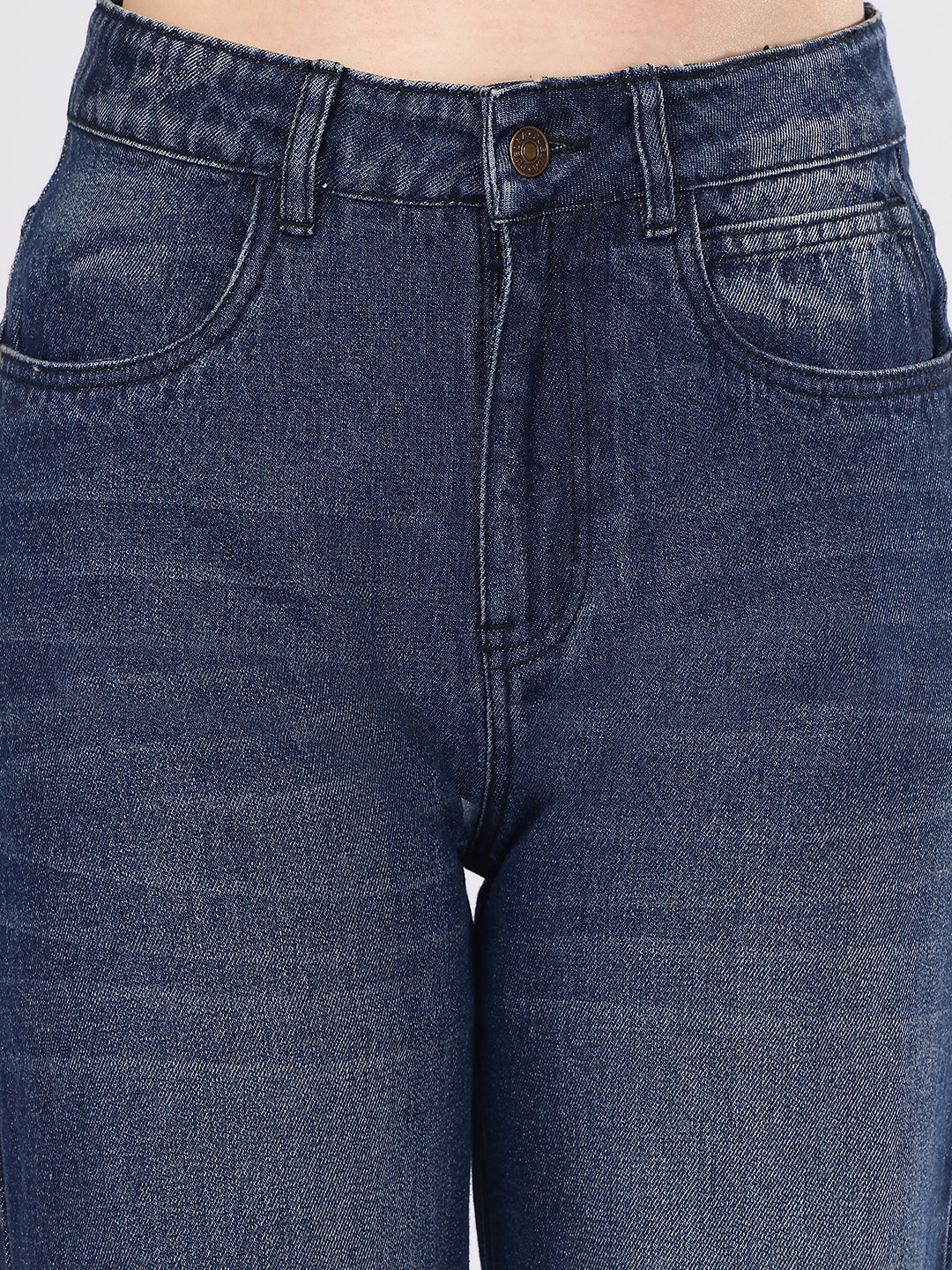 Women’s Dark Blue Baggy Fit Denim Jeans