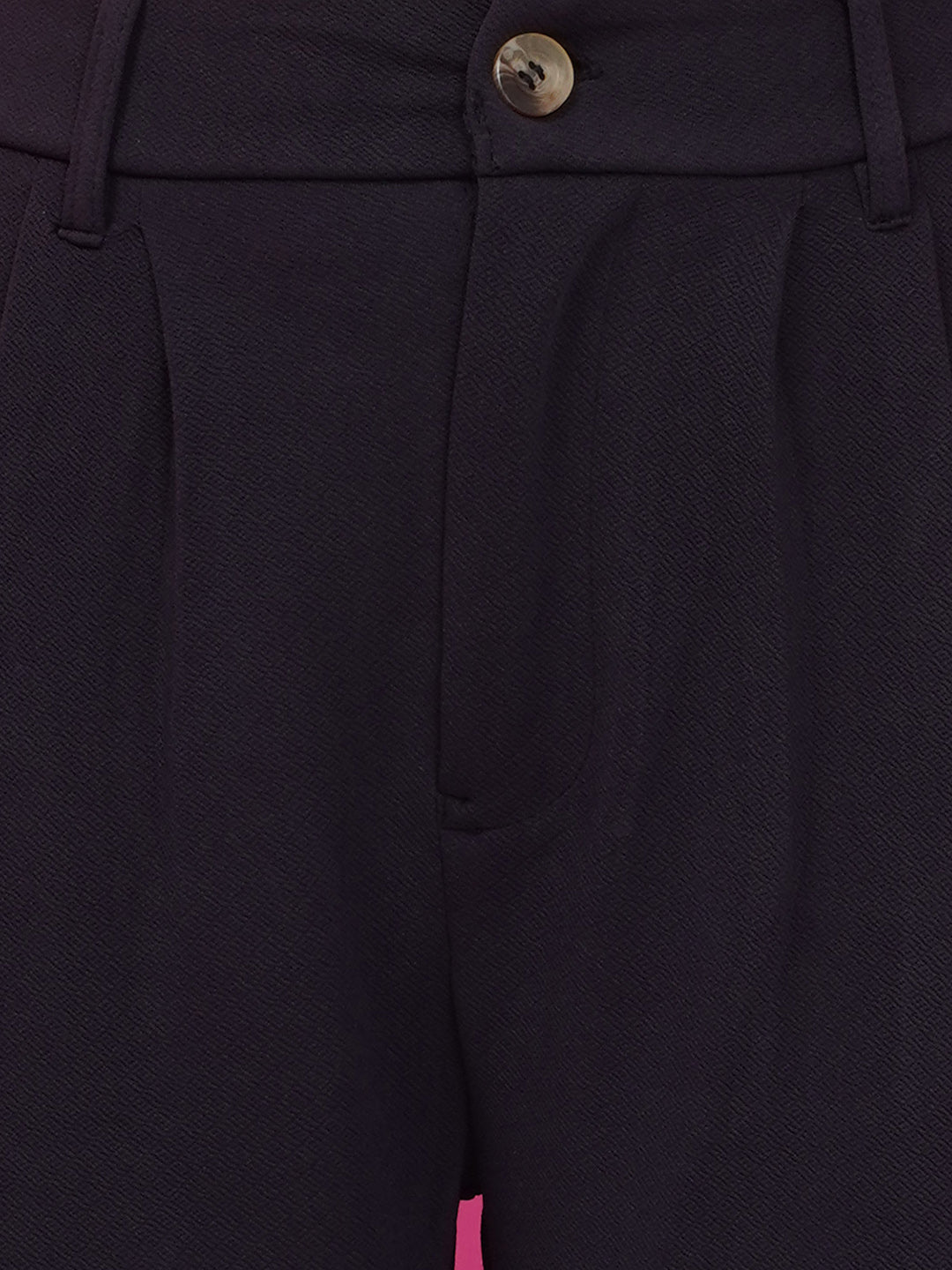 PUELLA Women Black High-Rise Straight Fit Trousers