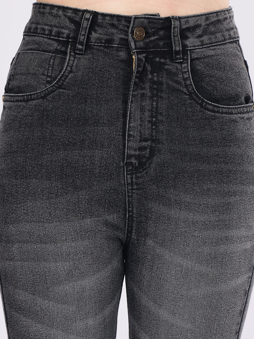 Women’s Dark Grey Boot-Cut Denim Jeans