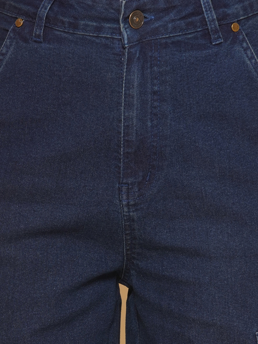 PUELLA Women Cargo Straight Fit High-Rise Jeans