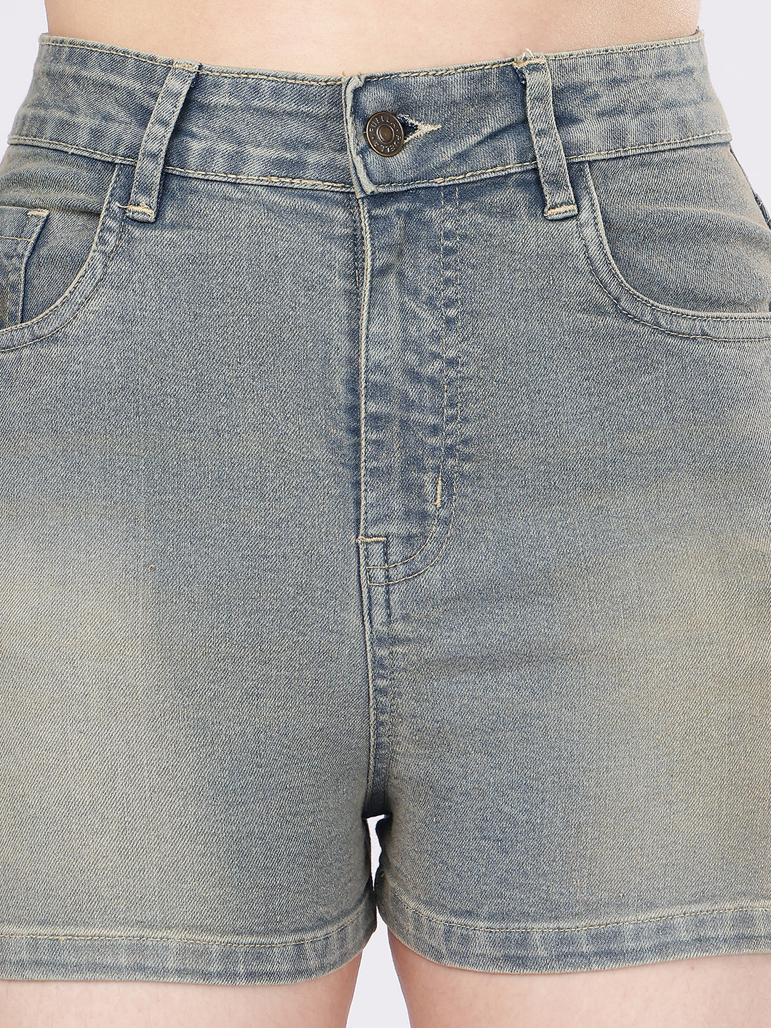 Women’s Dusty Blue Vintage Tinted Denim Shorts