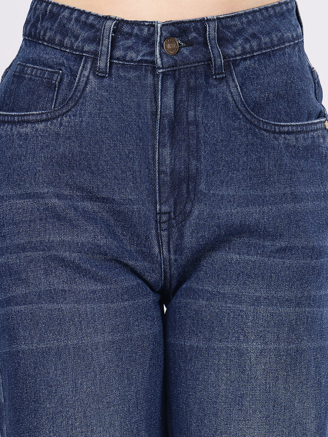 Women’s Dark Blue Baggy Fit Denim Jeans