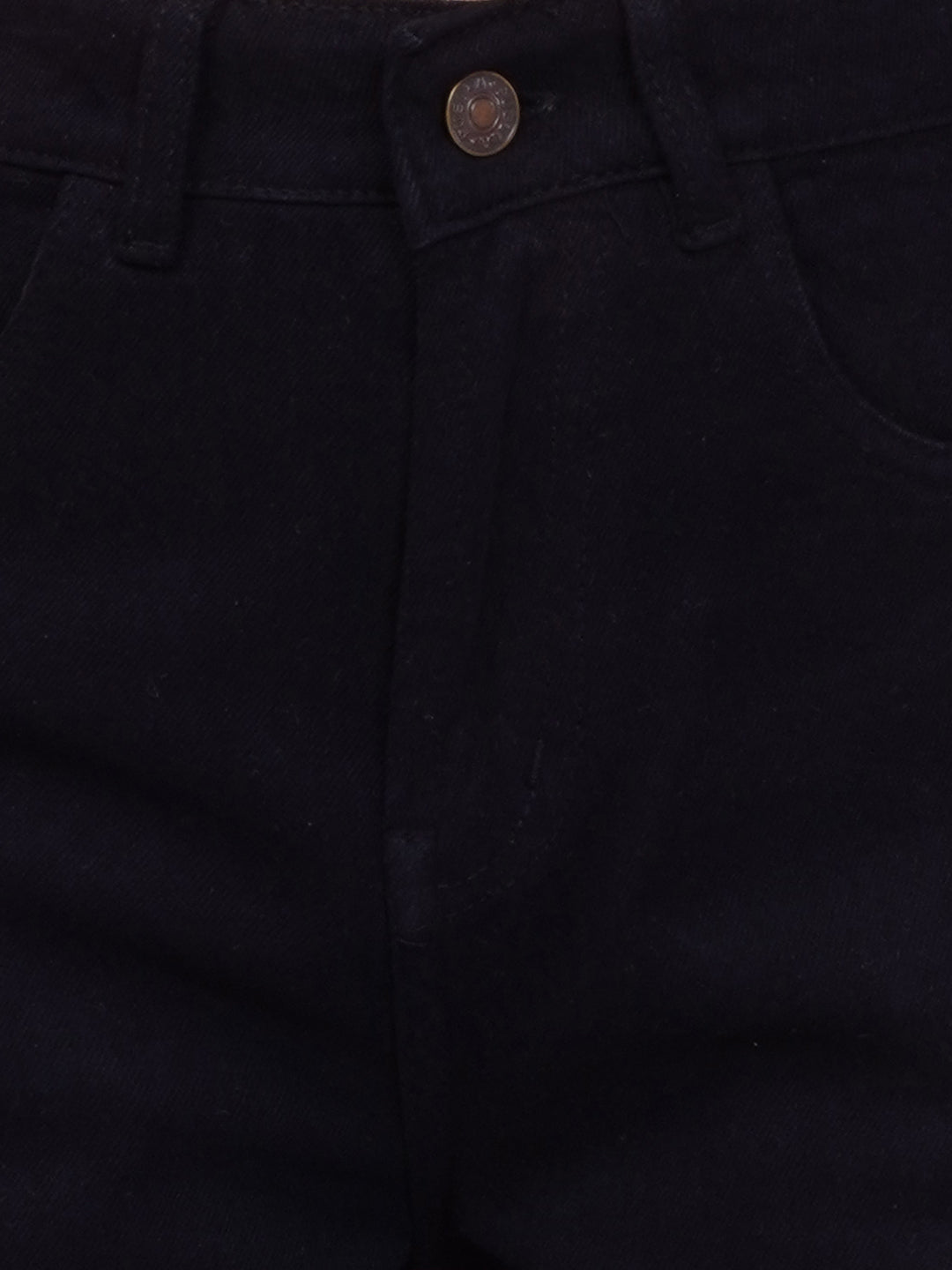 PUELLA Women Straight Fit High-Rise Black Distressed  Jeans