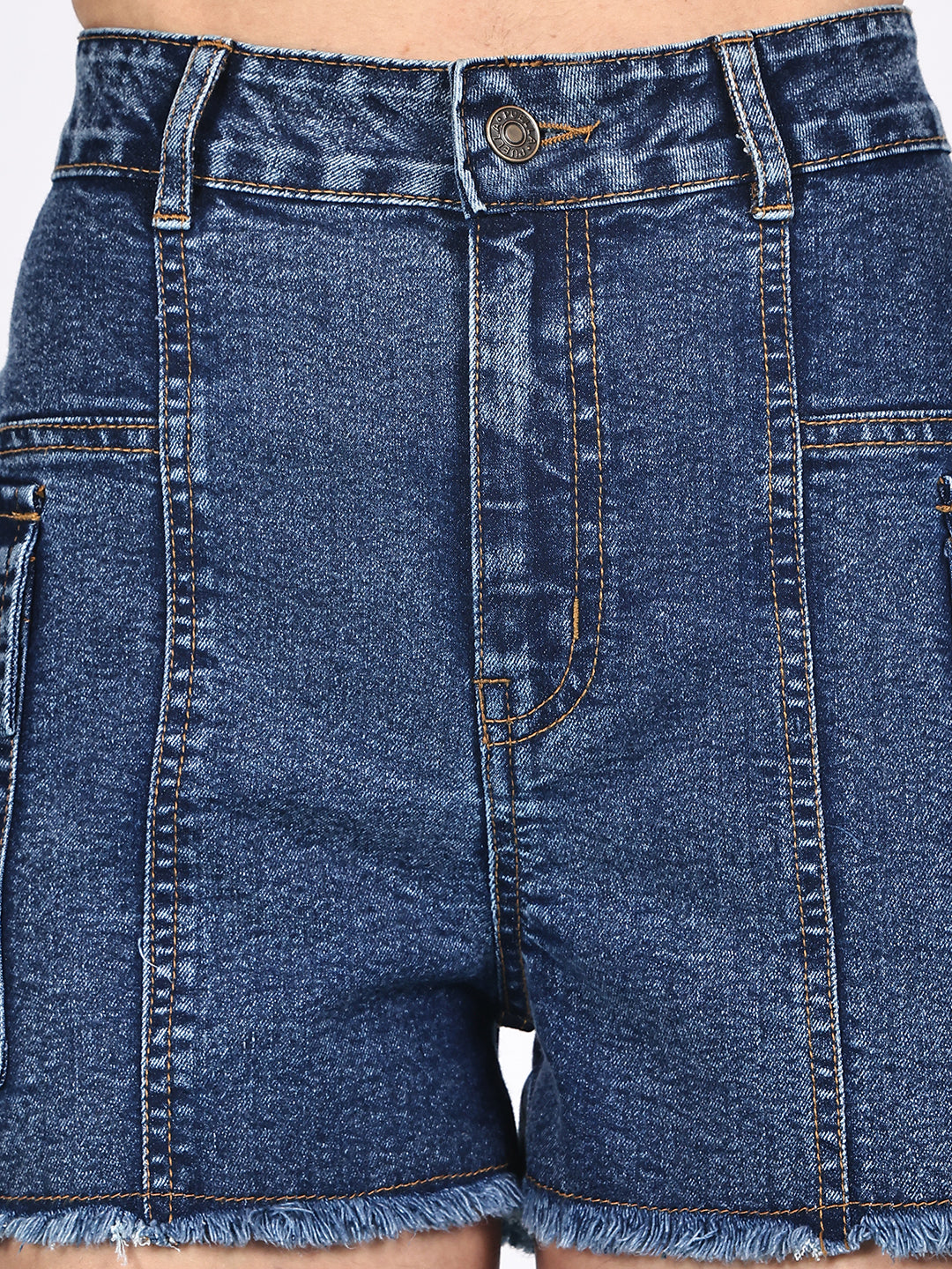 PUELLA Women’s High-Rise Slim Fit Denim Shorts