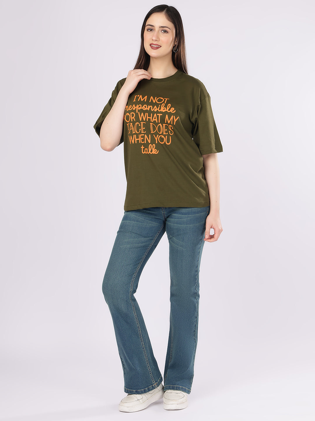 Dozer Sassy Quote Olive Green Graphic Tee