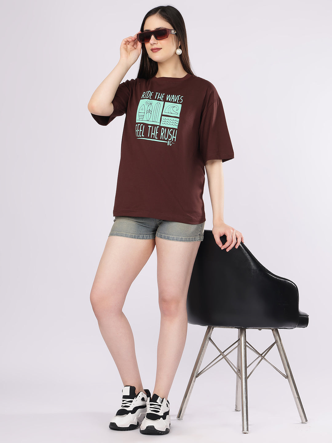 Dozer “Ride The Waves” Surfing Graphic Brown T-Shirt