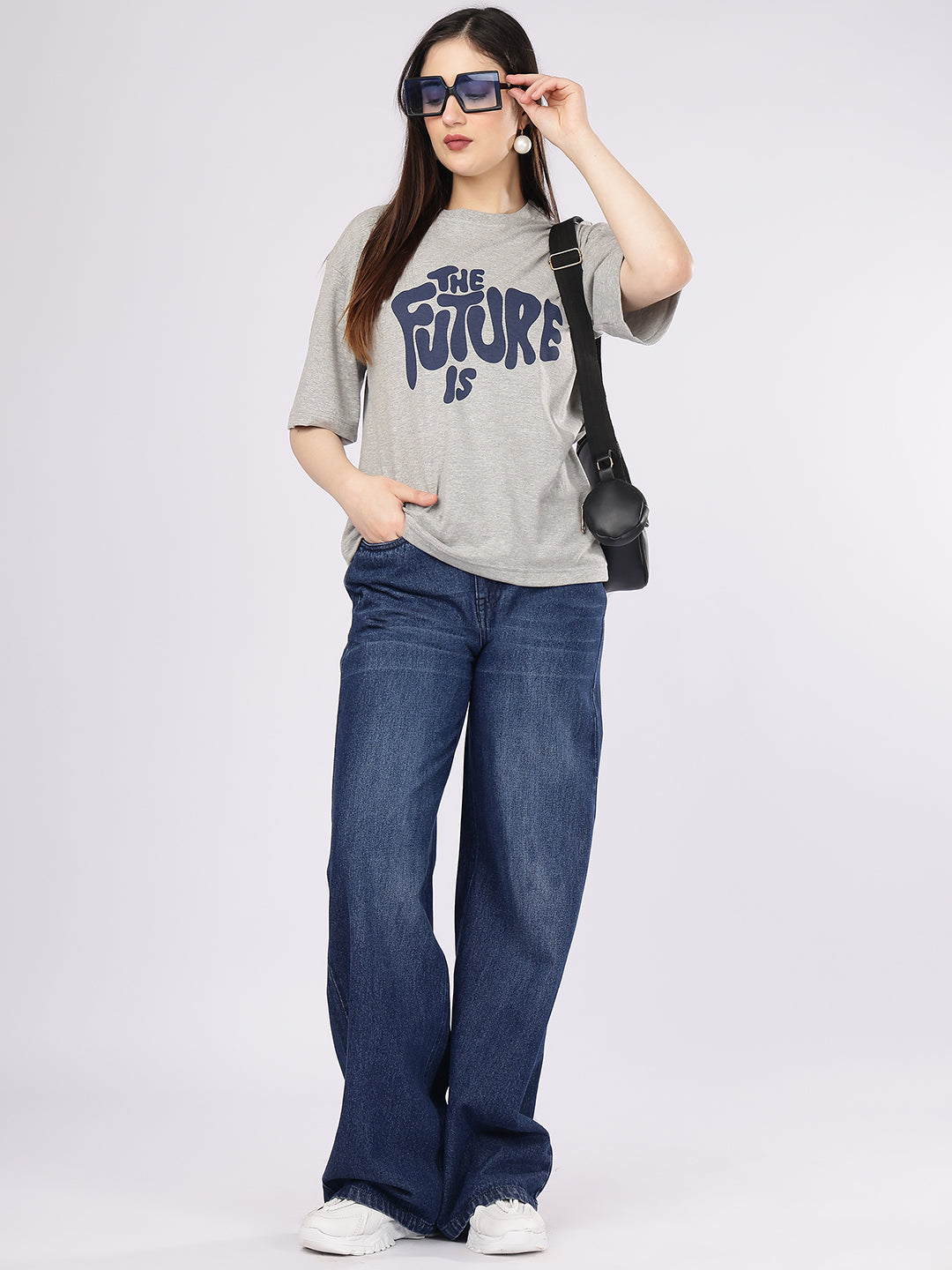 Dozer by Puella “The Future Is” Typography Grey T-Shirt