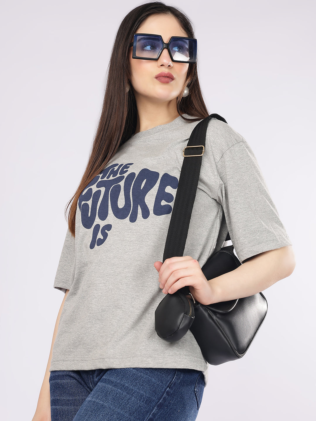 Dozer by Puella “The Future Is” Typography Grey T-Shirt