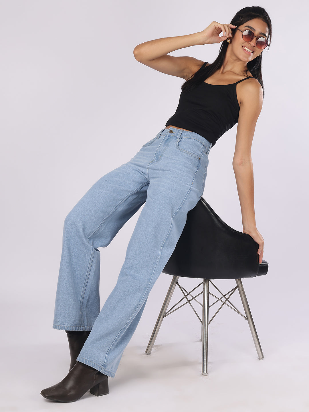 Women’s Light Blue Straight Fit Denim Jeans