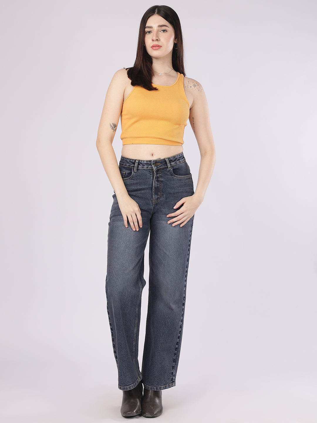 Women’s Blue Straight Fit Denim Jeans