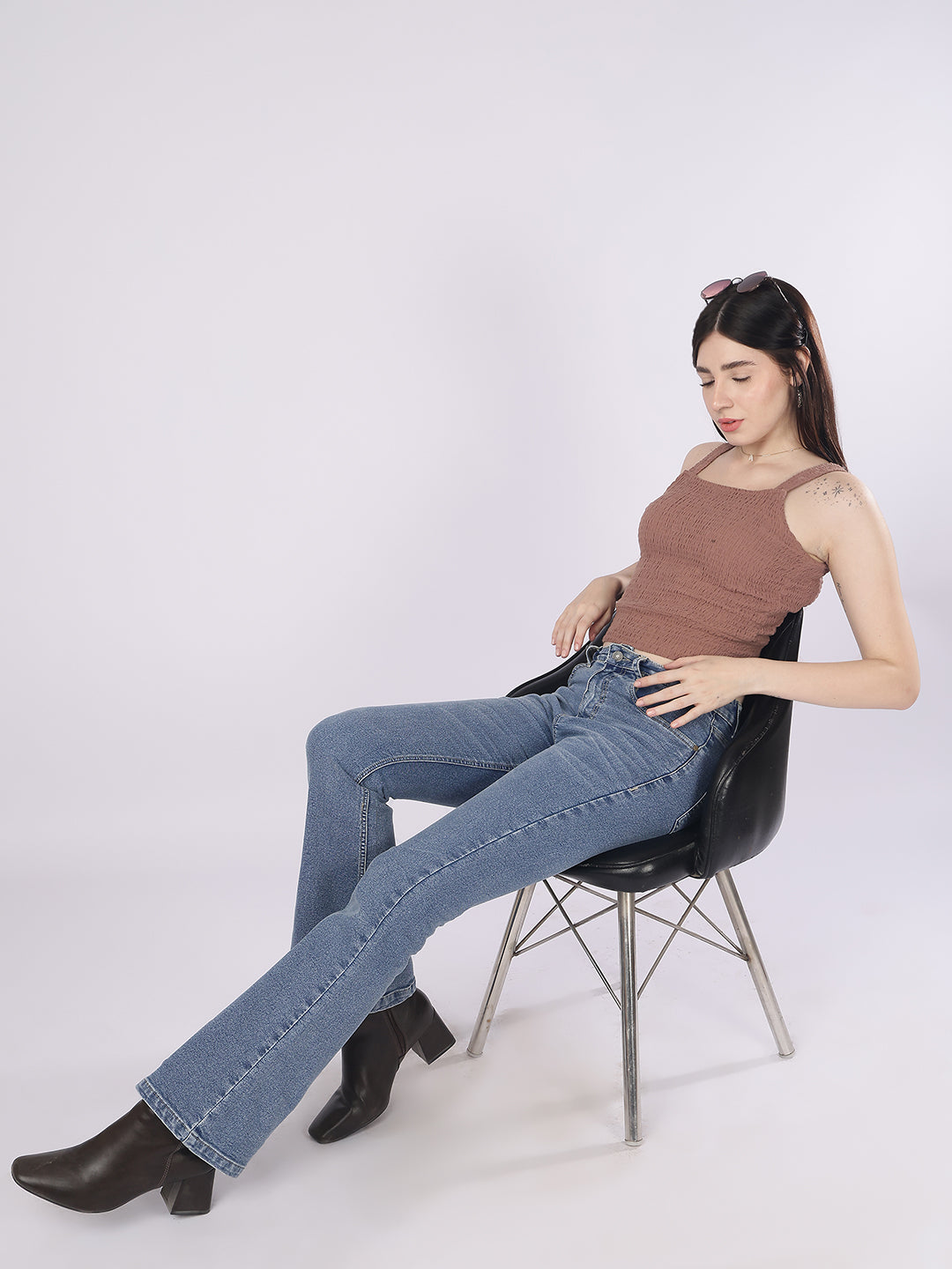 Women’s Blue Boot-Cut Denim Jeans