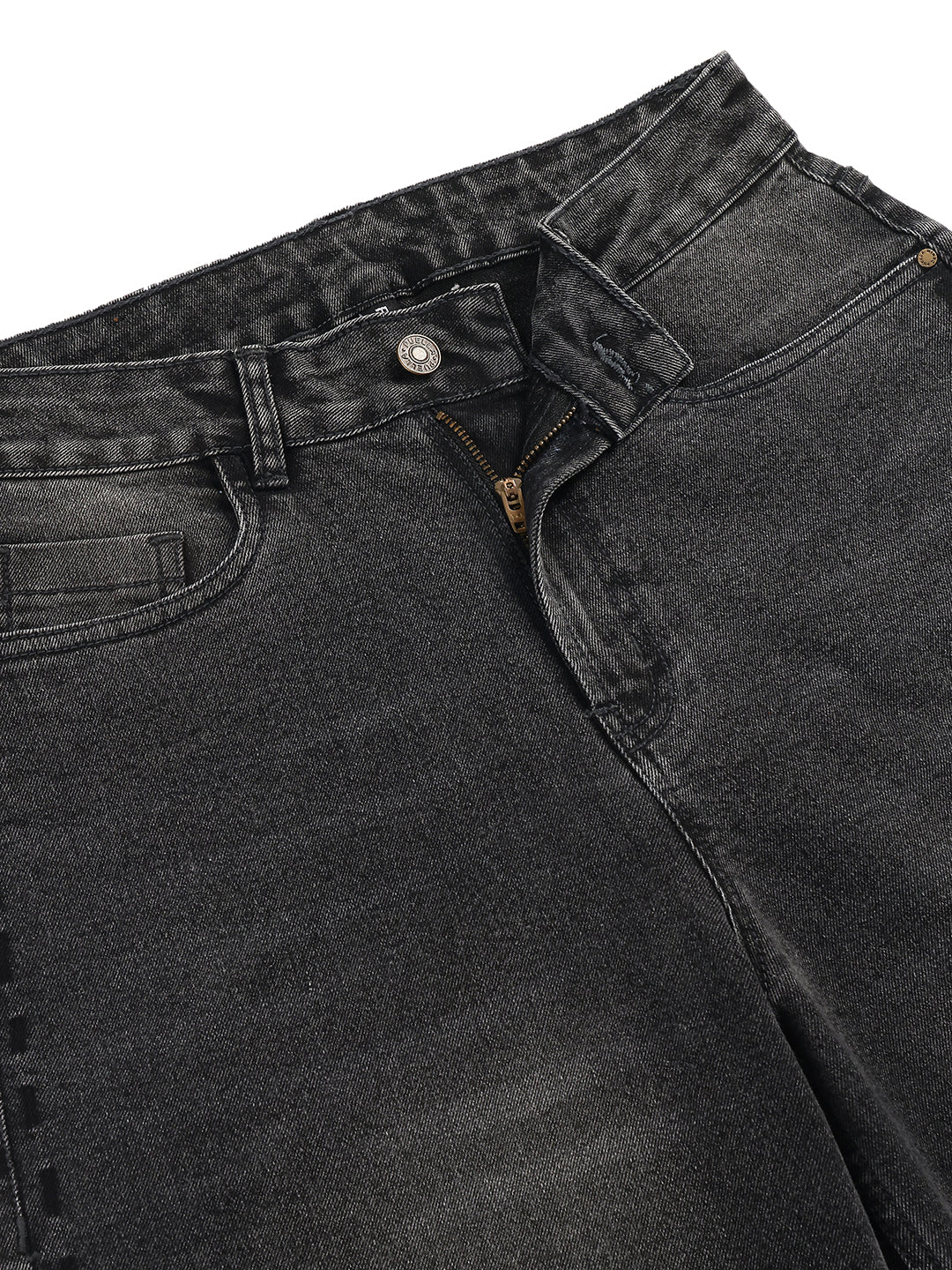 Women’s Dark Grey High-Rise Straight Fit Jeans