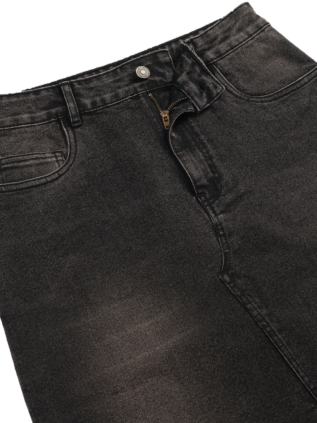 Women’s Faded Black Denim Skirt