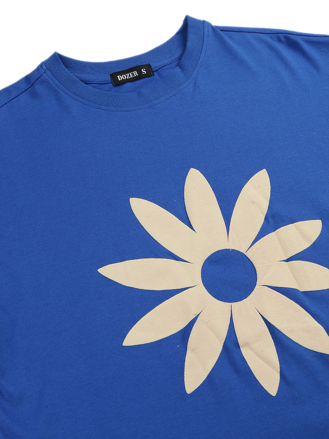 Dozer Daisy Print Cobalt Blue Casual T-Shirt