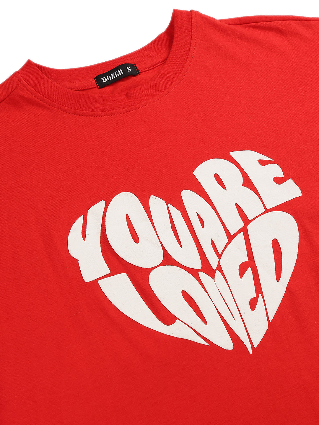 Dozer “You Are Loved” Heart Graphic Red T-Shirt