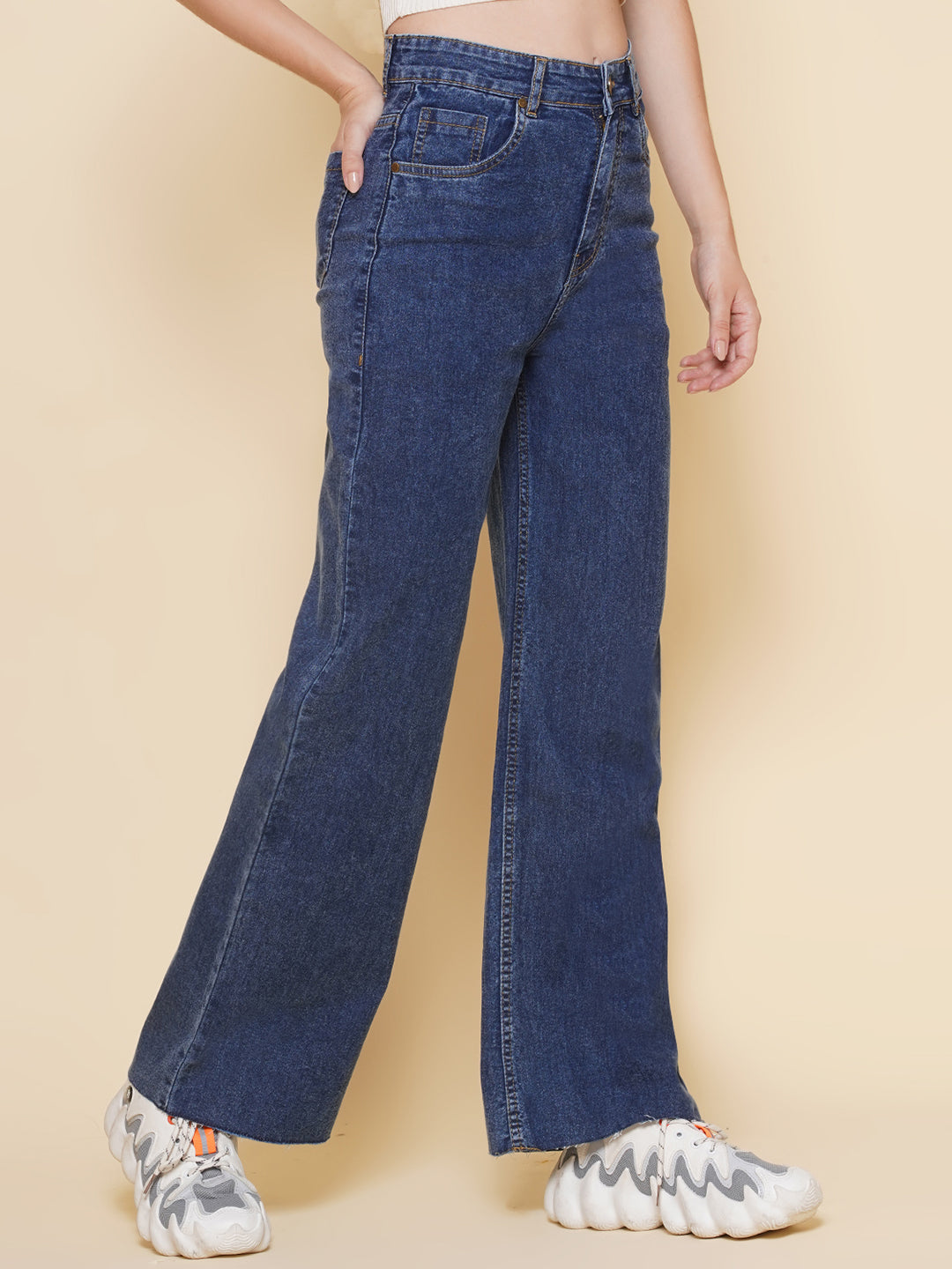 PUELLA Women High-Rise Straight Fit Denim Jeans