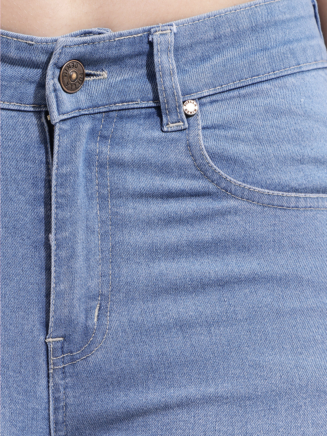 PUELLA Women Light Blue High-Rise Stretch Skinny Fit Jeans