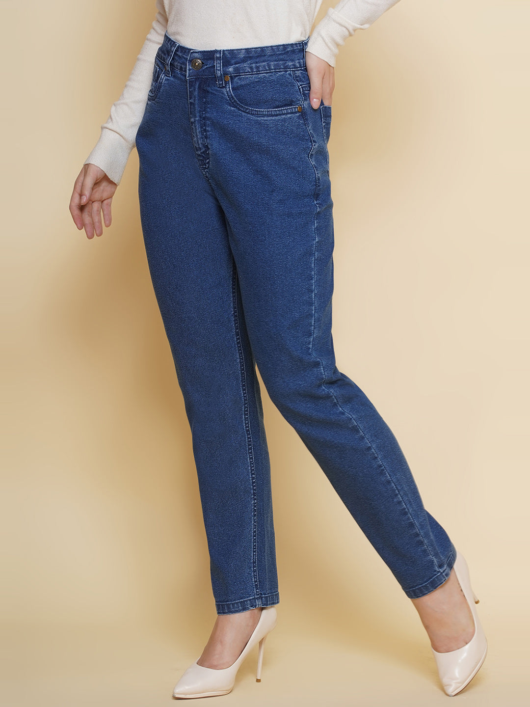 PUELLA Women Blue Slim Fit High-Rise Stretchable Jeans