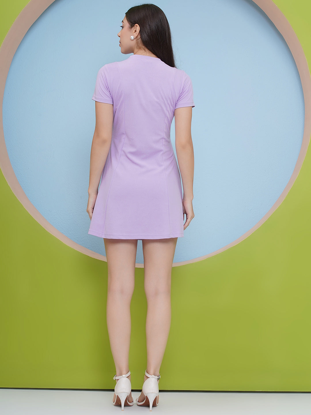 PUELLA Purple A-Line Mini Dress
