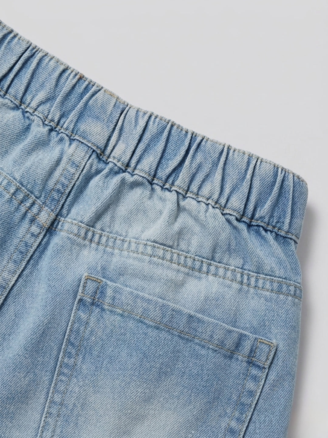 Women’s Blue Wrap-Over Cargo Detail Denim Shorts
