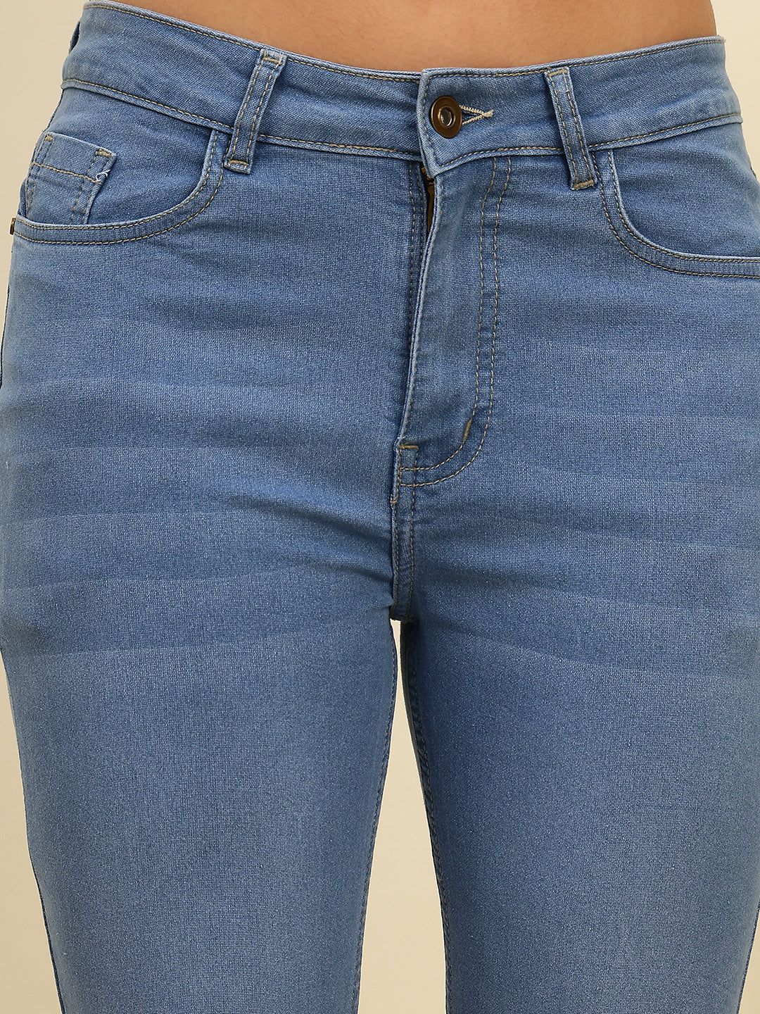 Women’s Mid Blue Mid-Rise Skinny Fit Jeans