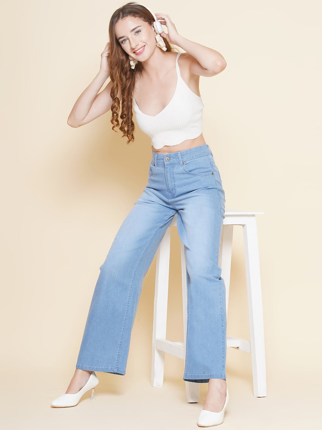 PUELLA Women’s High-Rise Straight Fit jeans