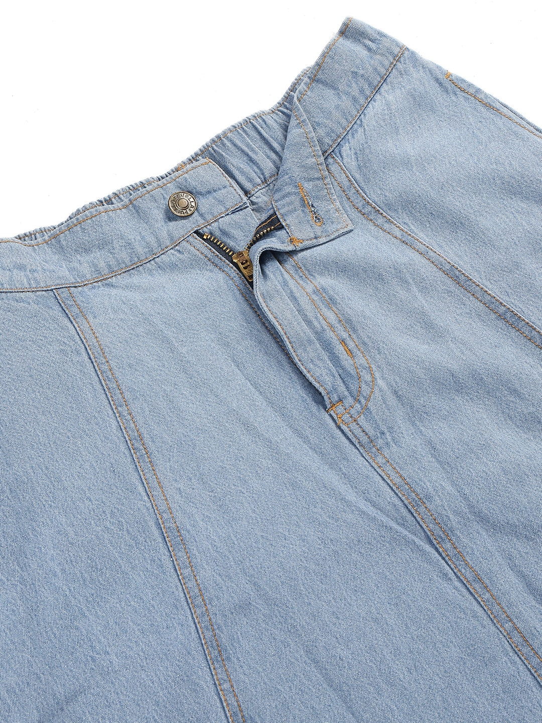 Women’s Light Blue Ice Wash Midi Denim Skirt